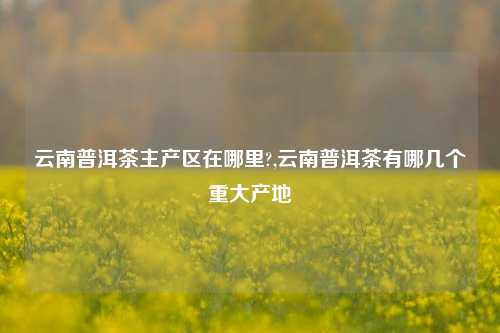 云南普洱茶主产区在哪里?,云南普洱茶有哪几个重大产地