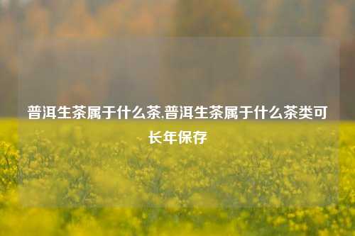 普洱生茶属于什么茶,普洱生茶属于什么茶类可长年保存