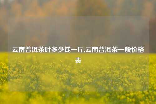 云南普洱茶叶多少钱一斤,云南普洱茶一般价格表