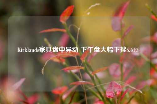 Kirklands家具盘中异动 下午盘大幅下挫5.61%