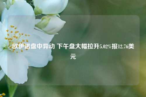 欧伊诺盘中异动 下午盘大幅拉升5.02%报12.76美元