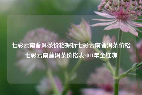 七彩云南普洱茶价格探析七彩云南普洱茶价格七彩云南普洱茶价格表2011年全红婵