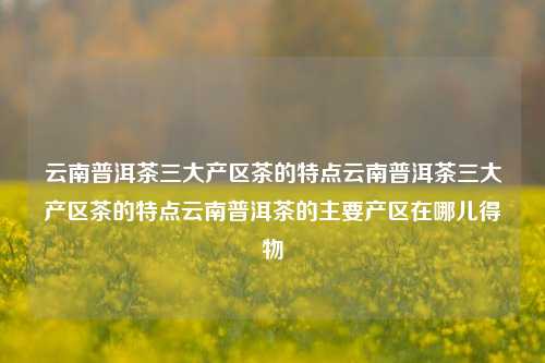 云南普洱茶三大产区茶的特点云南普洱茶三大产区茶的特点云南普洱茶的主要产区在哪儿得物