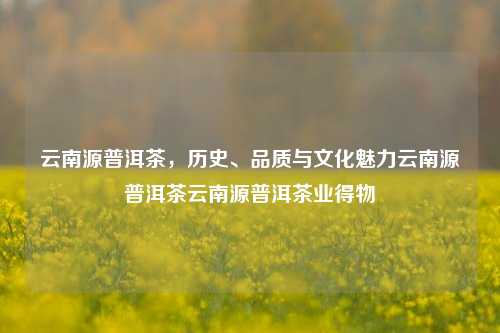 云南源普洱茶，历史、品质与文化魅力云南源普洱茶云南源普洱茶业得物