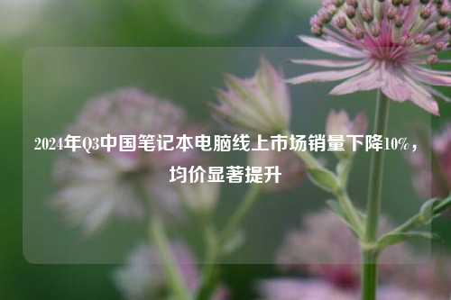 2024年Q3中国笔记本电脑线上市场销量下降10%，均价显著提升