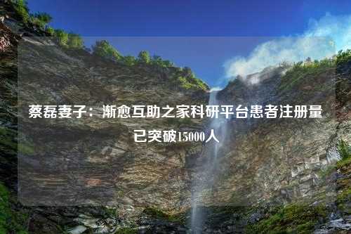 蔡磊妻子：渐愈互助之家科研平台患者注册量已突破15000人