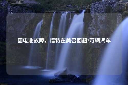 因电池故障，福特在美召回超2万辆汽车