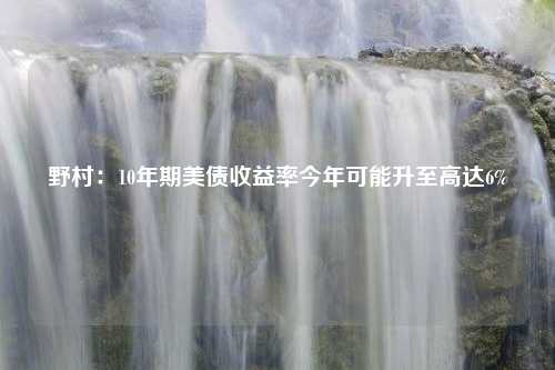 野村：10年期美债收益率今年可能升至高达6%